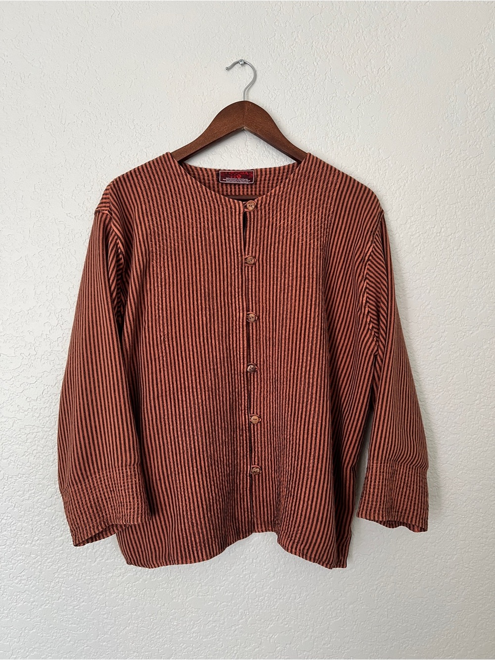 Tienda Ho Women’s Rust Ribbed Button-Front Jacket
